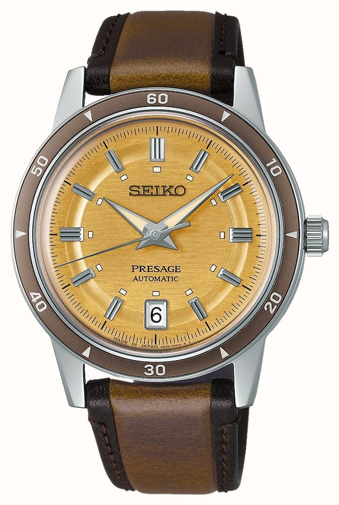 SEIKO PRESAGE 腕時計 ゴールド/ブラウン Gts Seiko Presage Cocktail Time SGP Automatic Gold and Brown