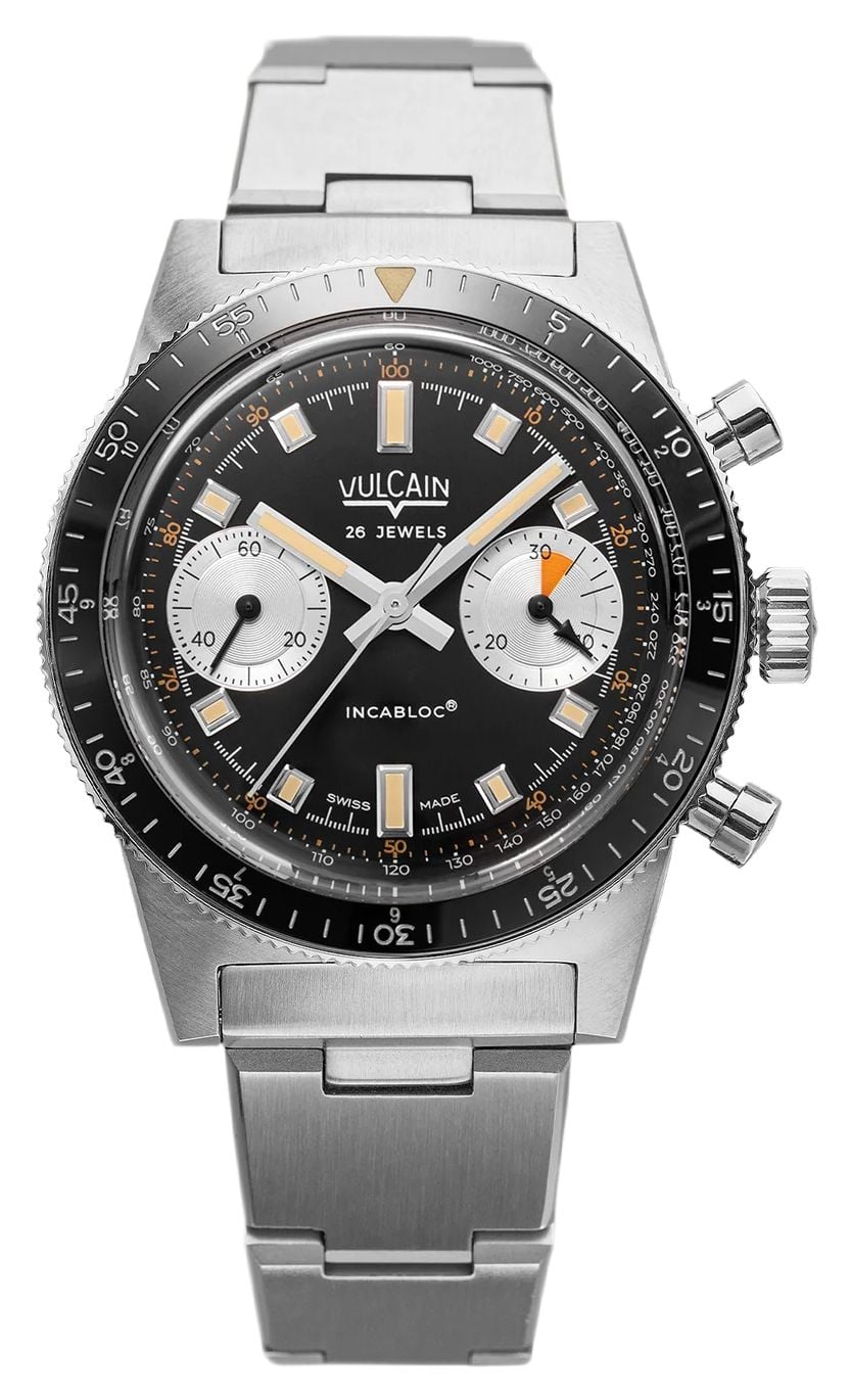 Vulcain Skindiver Chronograph Automatic 397mm Black Dial Watch
