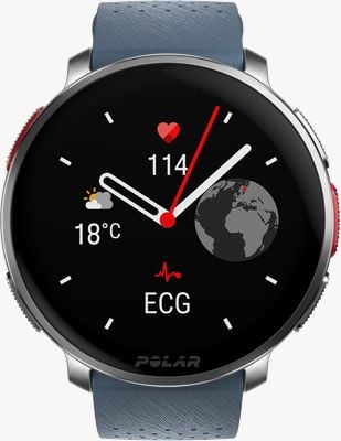 Polar Vantage v3 Premium-Multisportuhr (47 mm) silber / himmelblau s-l 900108892