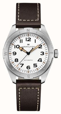 Hamilton Khaki Field Expedition Automatic (41mm) White Dial / Brown Leather Strap H70315510