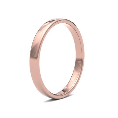 James Moore Wedding Rings | 9ct Rose Gold | 2.5mm | Light | Soft Court | AG_2.5LLS-9R