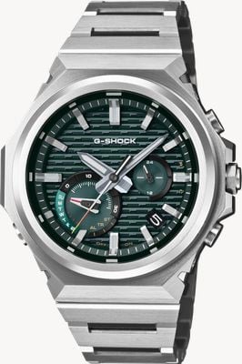 Casio G-Shock G-Steel GST-B1000 Serie (44,2 mm) grünes Zifferblatt im Ziegelsteinmuster / Edelstahlarmband GST-B1000D-3AER