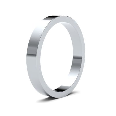 James Moore Wedding Rings | Platinum | 2.5mm | Medium | Flat | AG_2.5GMF-PT