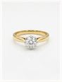 James Moore & Co Pre-Owned 18ct Yellow Gold Platinum Head 0.35ct Round Brilliant Cut 8 Claw Solitare Ring J84023