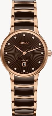 RADO Centrix Diamond Quartz (30.5mm) Brown Dial / Brown High-Tech Ceramic & PVD Stainless Steel Bracelet R30024732