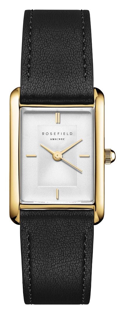 Rosefield Heirloom (23.5mm) White Dial / Black Leather Strap Watch-image-203122