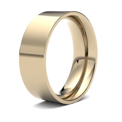 James Moore Wedding Rings | 18ct Yellow Gold | 7mm | Medium | Flat Court | AG_7LME-18Y