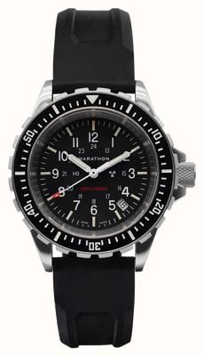 Marathon Large Diver's Quartz | TSAR | Black Dial | Black Silicone Strap WW194007SS-0130