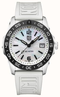 Luminox Pacific Diver Ripple (39mm) Mother of Pearl Dial / Stainless Steel Bracelet + Pink Rubber XS.3128M.SET