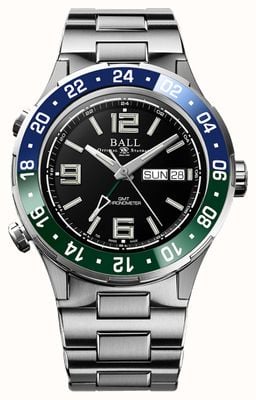 Ball Watch Company Roadmaster marine gmt blau/grüne Lünette schwarzes Zifferblatt DG3030B-S9CJ-BK