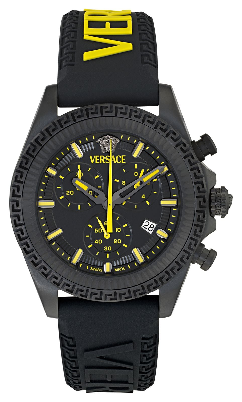 Versace FORNAX Quartz Chronograph 44mm Black Dial  Black Watch