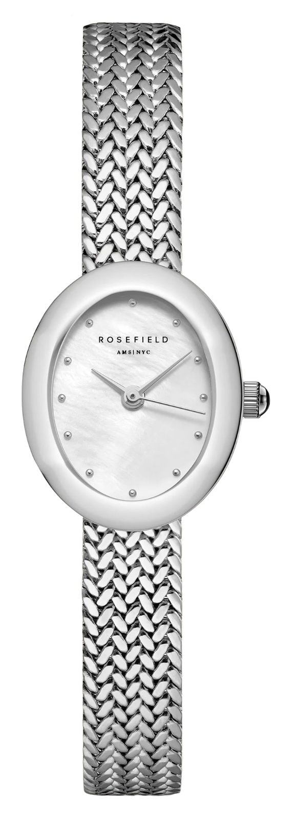 Rosefield Mini Oval 18mm MotherofPearl Dial  Stainless Watch
