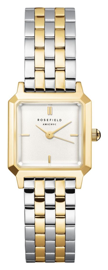 Rosefield Boxelle (19,5 mm) cadran blanc mat / bracelet montre