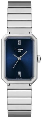 Tissot Srv-Quarz (21,8 mm) dunkelblaues Sunray-Zifferblatt / Edelstahlarmband T1601101104300