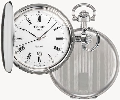 Tissot Savonette Vollsavonnette Edelstahl mit Kette T83655313