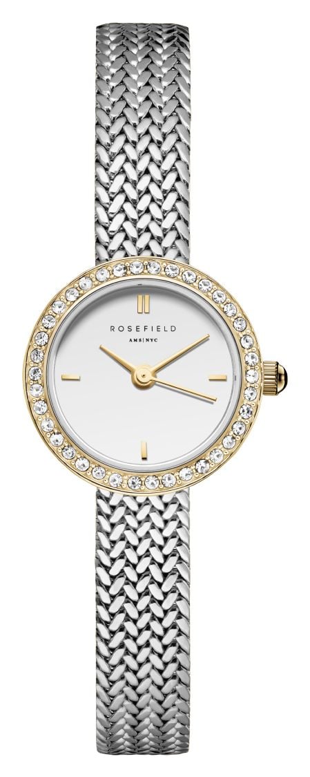 Rosefield Mini Small Edit or (20,4 mm), cadran blanc / montre
