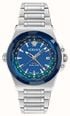 Versace GRECA REACTION GMT (41mm) Blue Dial / Stainless Steel Bracelet VE8Y00126