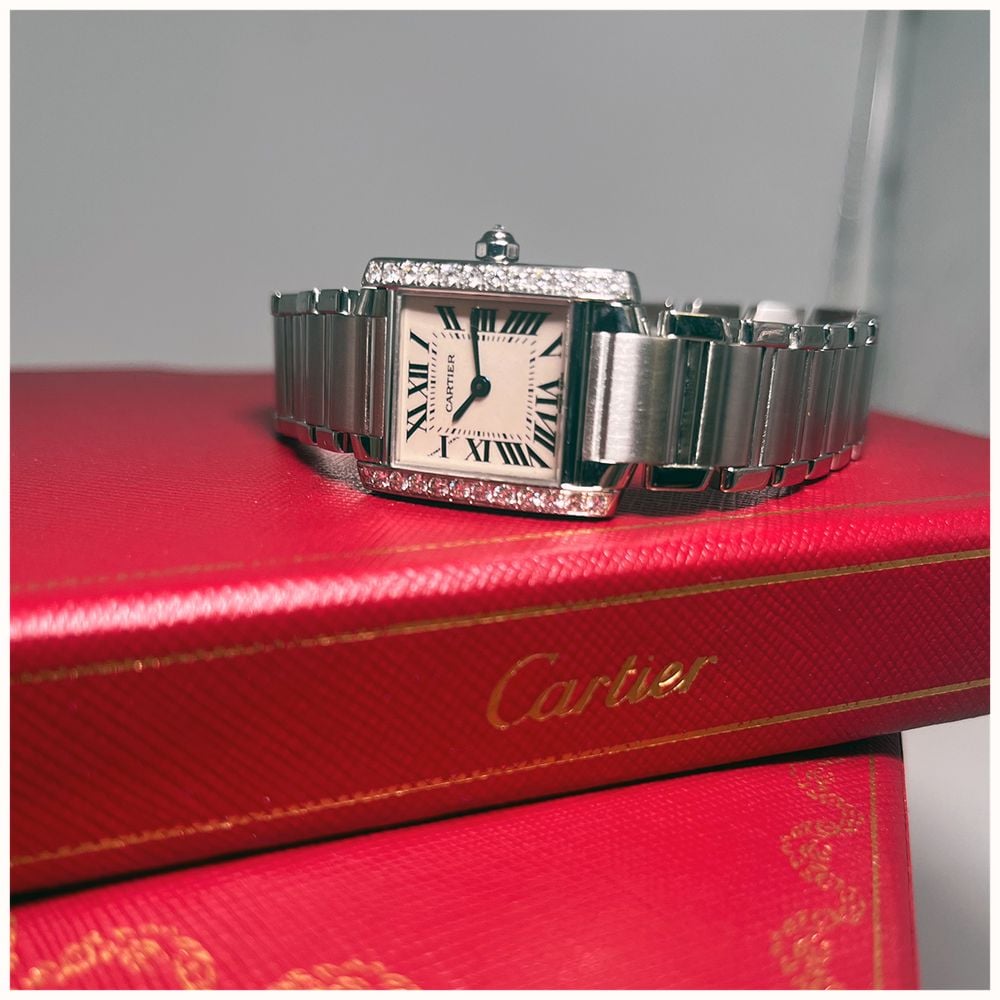 Pre-owned Cartier Tank Française Quartz (20mm) White Dial / Stainless Steel Bracelet JMP-873559 - 別ビュー 2
