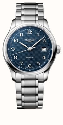 LONGINES Master Collection Automatic (39mm) Blue "Barleycorn" Dial / Stainless Steel Bracelet L29494936