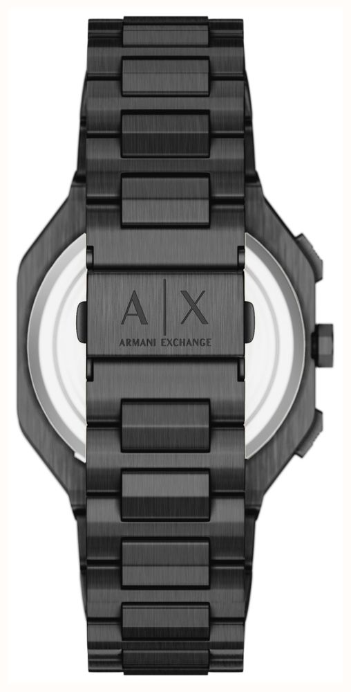 Armani Exchange Dual-Time Quartz (40mm) Black Dial / Black PVD Stainless Steel Bracelet AX1478 - 別ビュー 3
