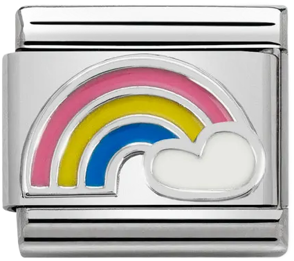 Nomination Classic Silver Rainbow Charm With Cloud 330204/25