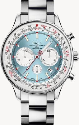 Ball Watch Company Engineer Master II Normandy Limited Edition (44 mm) eisblaues Zifferblatt / Edelstahlarmband CM3188D-S1CJ-IBE