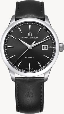 Maurice Lacroix 1975 Automatic (40mm) Black Sun-Brushed Dial / Black Leather Strap 756008-SS001-330-2