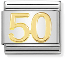 Nomination Classic 50 18ct Gold & Steel Charm 030109/42