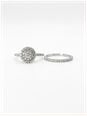 0.66ct Round Brilliant Natural Diamond 9ct White Gold Halo Cluster Ring & Matching Eternity Ring ES13788CA-9G14699W - vue alternative 2