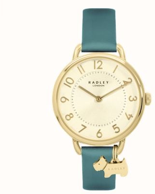 Radley Femme | cadran or | bracelet en cuir bleu sarcelle RY21616
