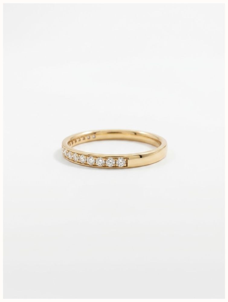 James Moore & Co 0.20ct Round Brilliant Natural Diamond 18ct Yellow Gold Half Eternity Ring J7928 - autre vue 2