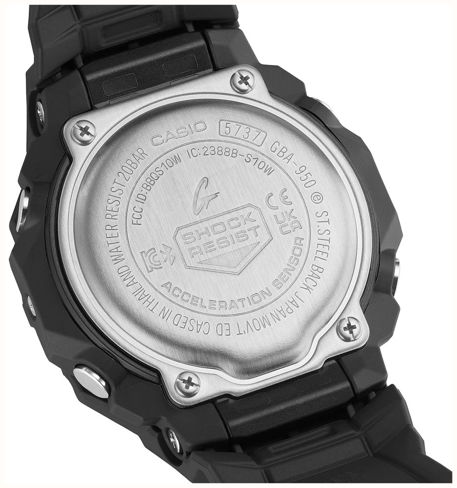 Casio G-SHOCK GBA-950 Series Step Tracker (43.9mm) Dark Blue Dial / Lime Green Resin Band GBA-950-9A3ER GBA-950-1AER - альтернативный вид 6