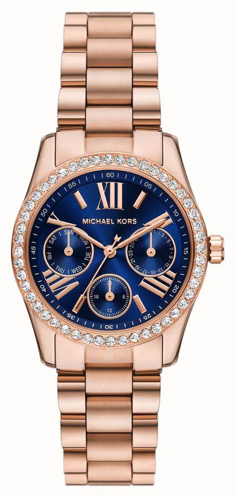 Michael Kors Lexington Lux Multifunction (34mm) Blue Dial 