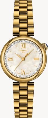 Tissot Desir Diamant-Quarz (28mm) Perlmuttzifferblatt / vergoldetes Edelstahlarmband T1520103311800