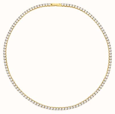 D.LOUISE Luxe Tennis Necklace CZ Gold Plated 40cm SKN-36