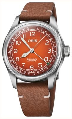 ORIS X Cervo Volante Big Crown Pointer Date (40mm) Burnt Maple Dial / Rich Mahoniebruine leren band 01 754 7785 4068-SET