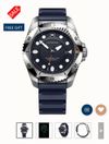 Customer picture of Victorinox Dive Pro石英表（43毫米）蓝色表盘/蓝色橡胶表带腕表 241991