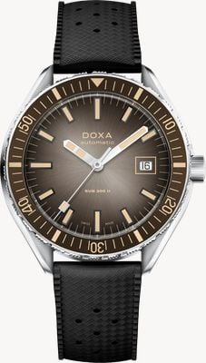 DOXA SUB 200 II Sharkhunter Vintage (44mm) Grey Gradient Dial / Black Vintage-Inspired Rubber Strap 795.10.101V.20