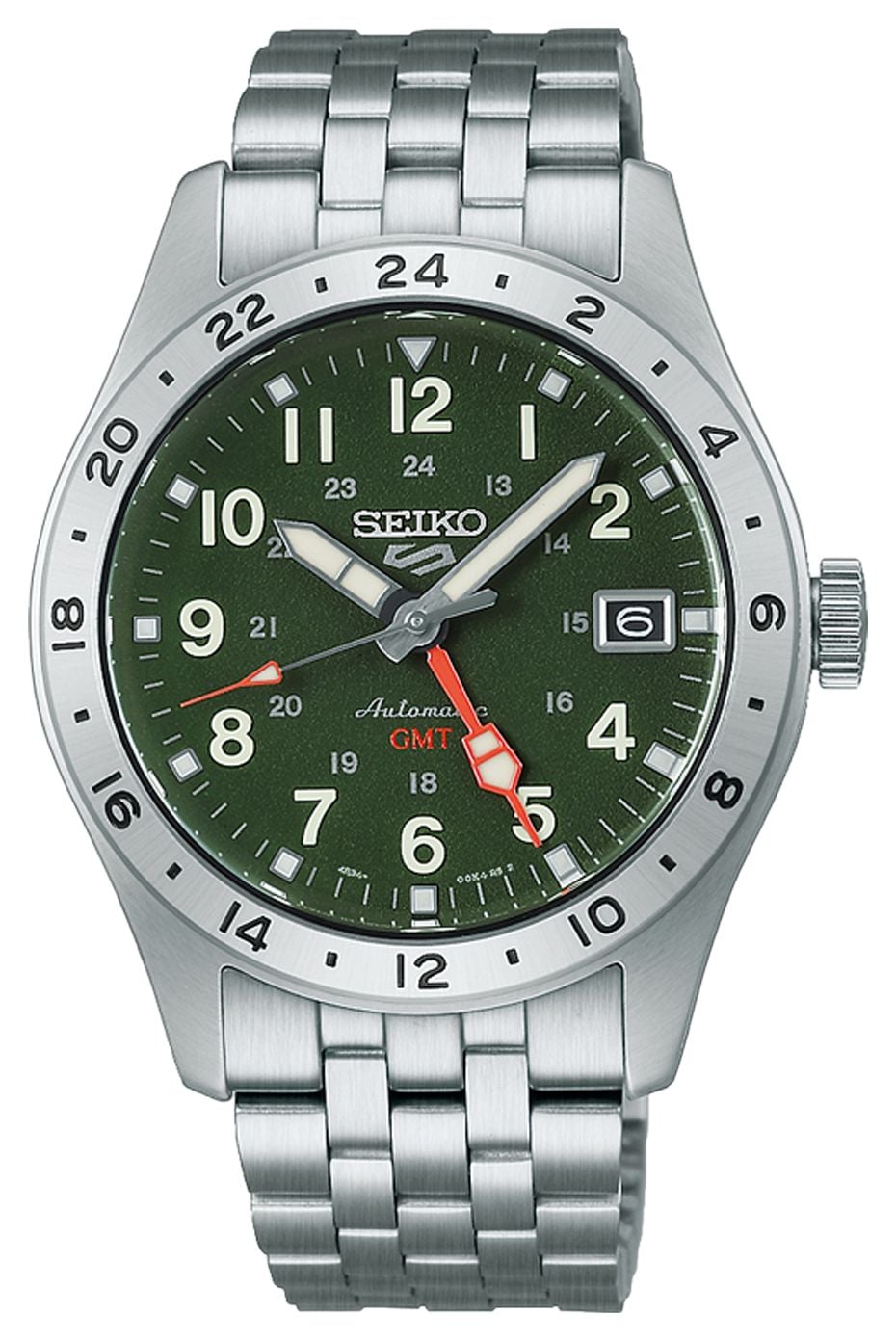 Seiko 5 Sports Field GMT Automatique (39,4 mm) cadran Khaki montre
