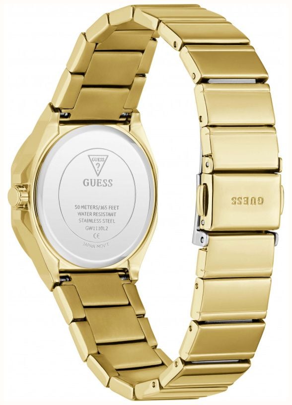 Guess Womens Jaqueline Champagne Sunray Dial Gold-Tone Stainless Steel Bracelet GW1110L2 - alternative Ansicht 3