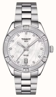 Tissot Pr 100 sport chic diamant (36 mm) cadran nacre / acier inoxydable T1019101111600