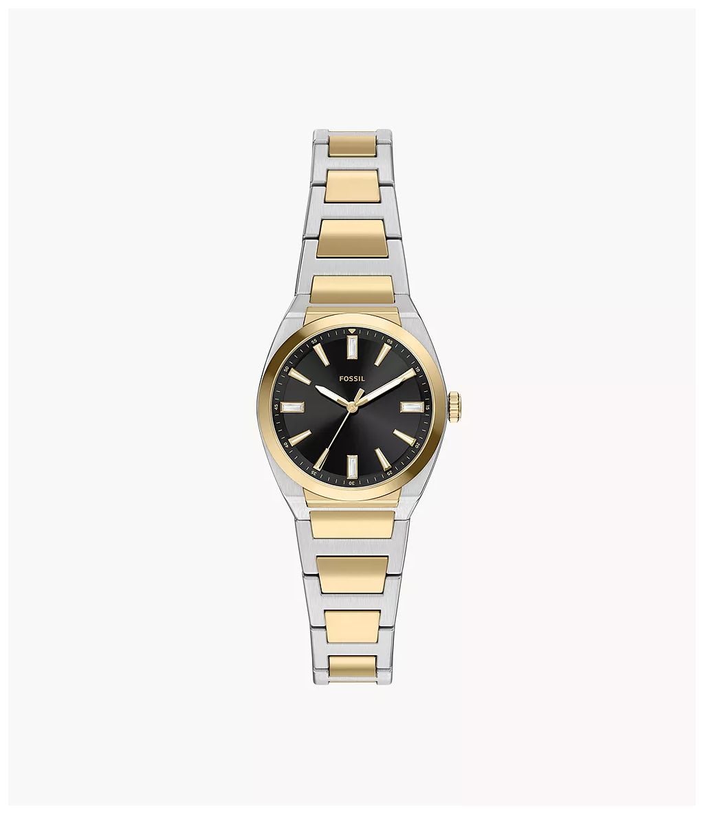 Fossil Everett Three-Hand Two-Tone Stainless Steel Watch in Multi