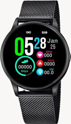Lotus Smartime | damskie | czarna siatka pvd + bezpłatny pasek L50002/A