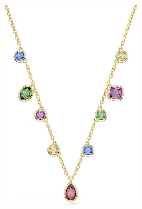 Swarovski Swarovski Imber Necklace, Mixed Cuts, Multicoloured, 18K Gold Finish 5753274 - alternate view 2
