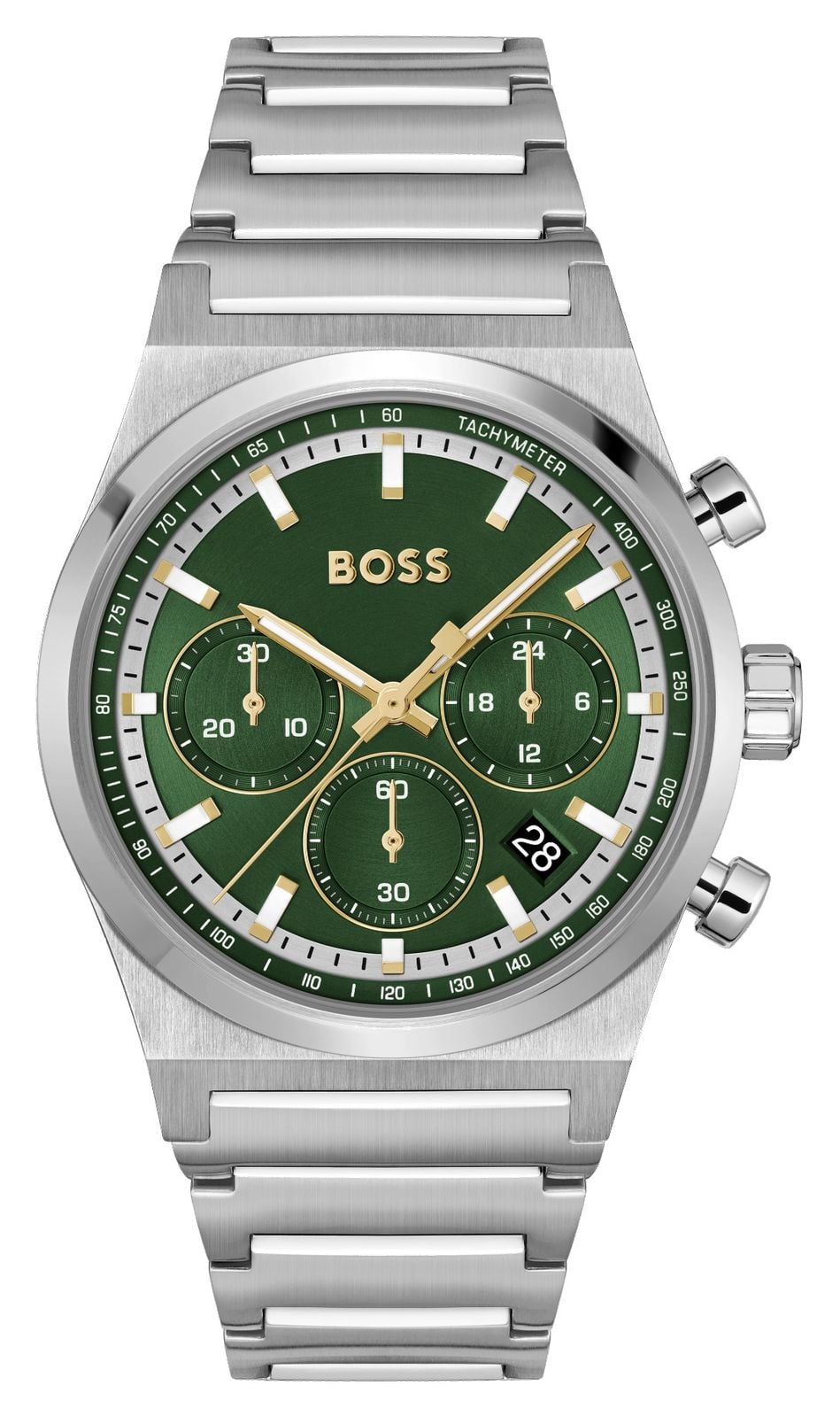 BOSS Chronographe Candor (41 mm) cadran vert / bracelet en montre