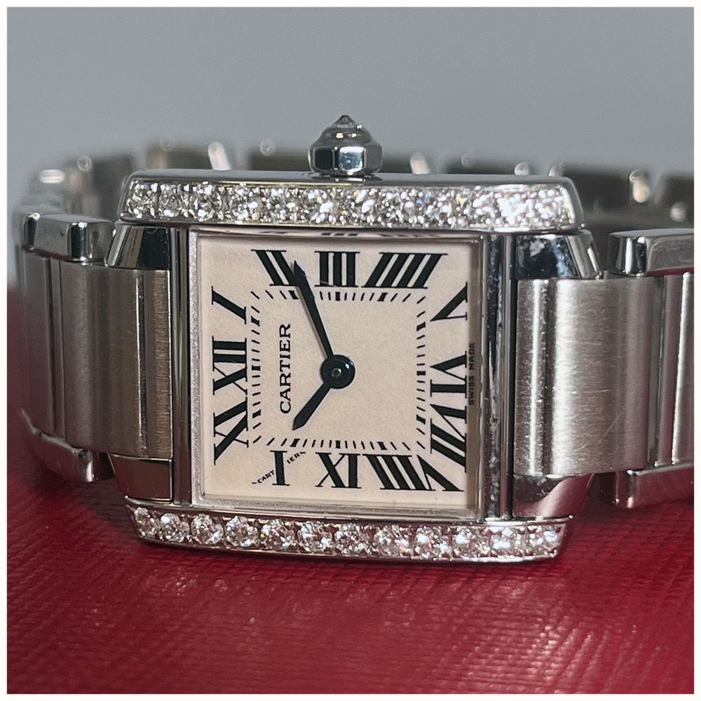 Pre-owned Cartier Tank Française Quartz (20mm) White Dial / Stainless Steel Bracelet JMP-873559 - 別ビュー 3