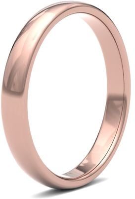 James Moore Wedding Rings | 9ct Rose Gold | 2.5mm | Medium | Premium Court | AG_2.5LMP-9R