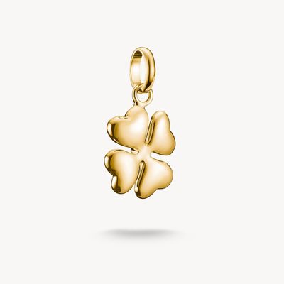 Thomas Sabo 3D Gold-Plated Lucky Clover Charm Pendant Connect CC1236-413-39
