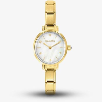 Nomination Classic Time Paris Gold PVD Plated Steel & Pearl Dial Watch 076041/008