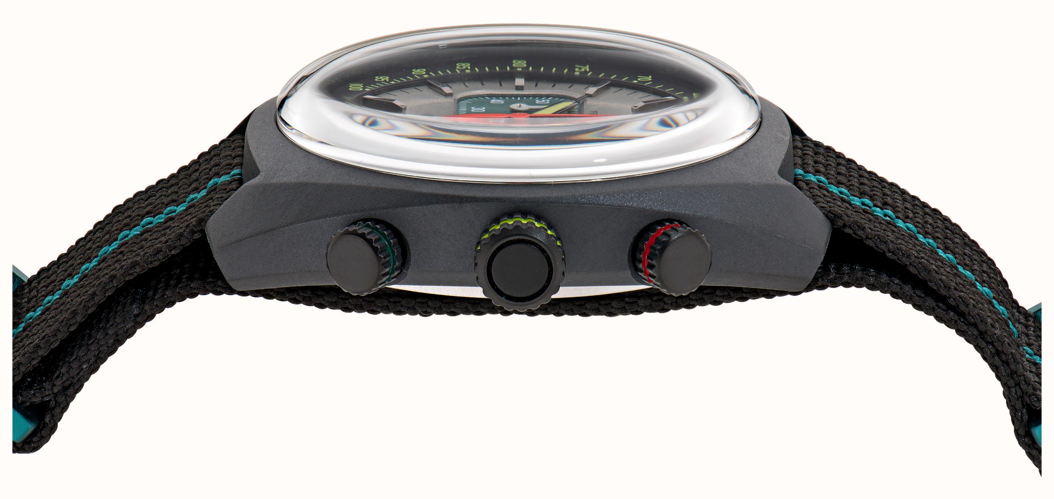 Aston Martin Aramco Formula One™ Team DWF Quartz Chronograph (43mm) Silver Dial / Black NATO Strap MTFD1F502 - alternate view 3